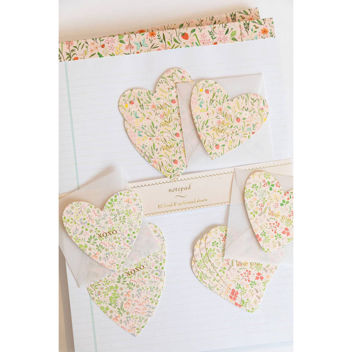 Hugs and Kisses Floral Heart Gift Enclosures