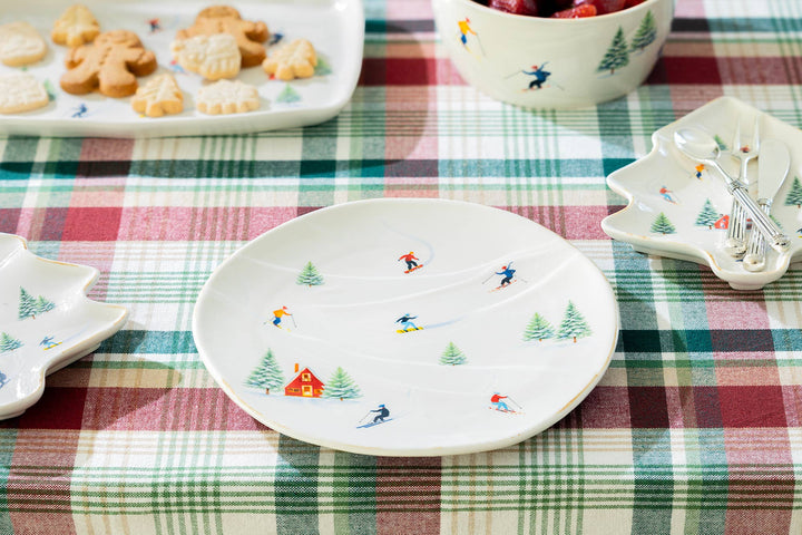 Winter Ski Slope Dessert Plate