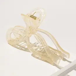 Nude Ribbon Claw Clip