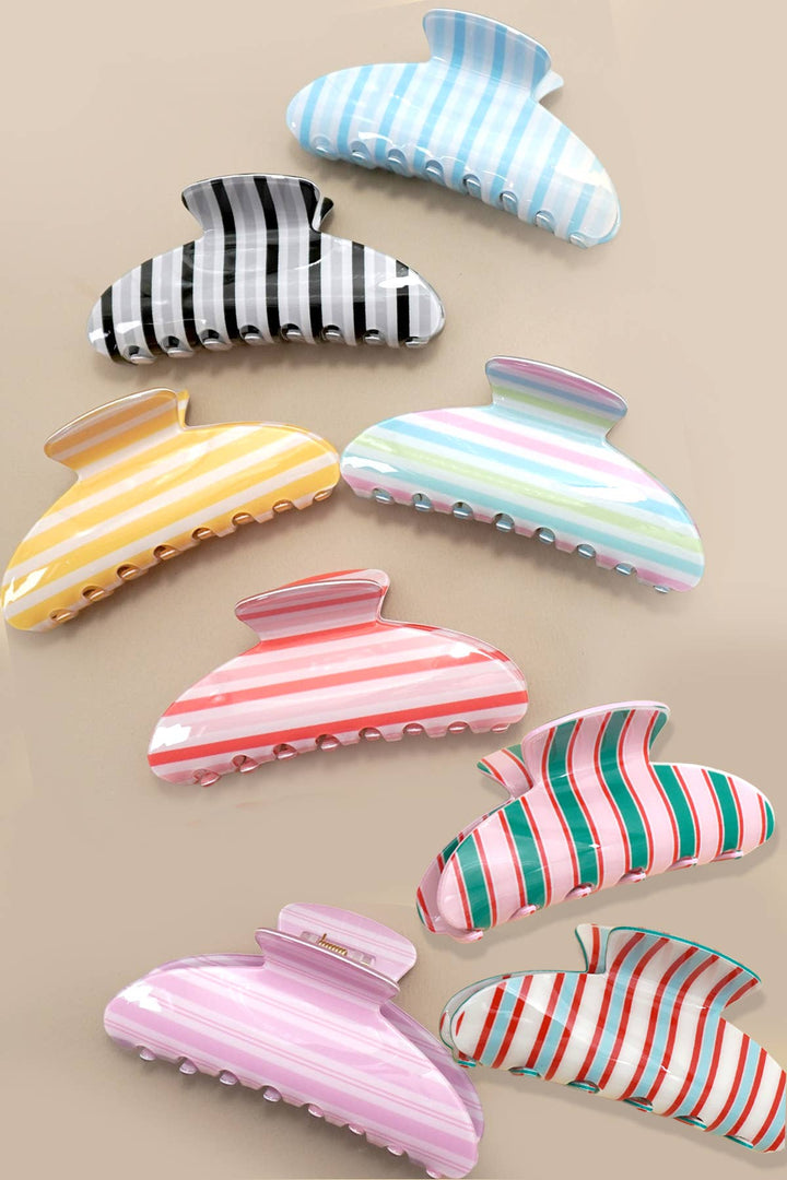 Pink Striped Clip