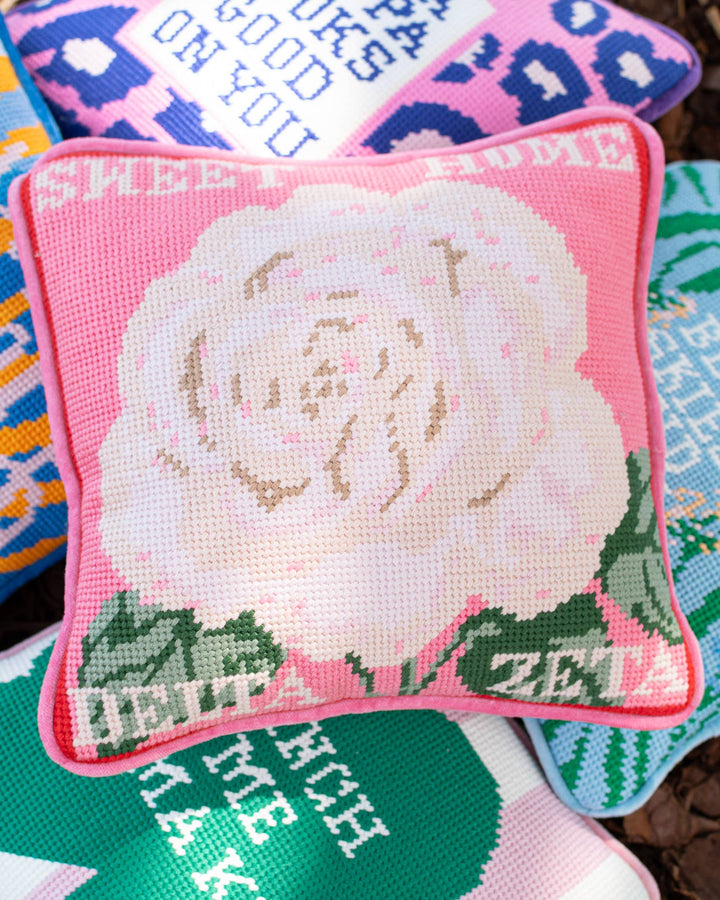Sorority Needlepoint Pillow: Alpha Phi