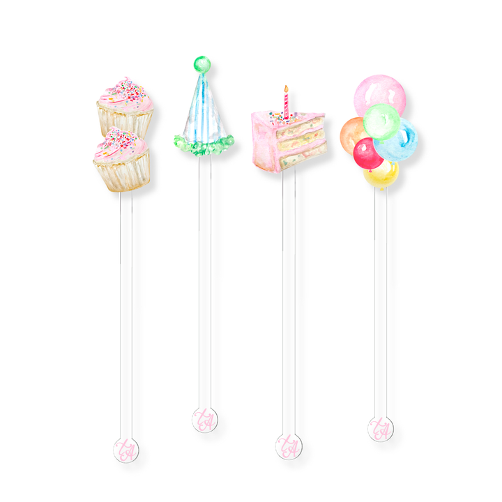Acrylic Birthday Stir Sticks