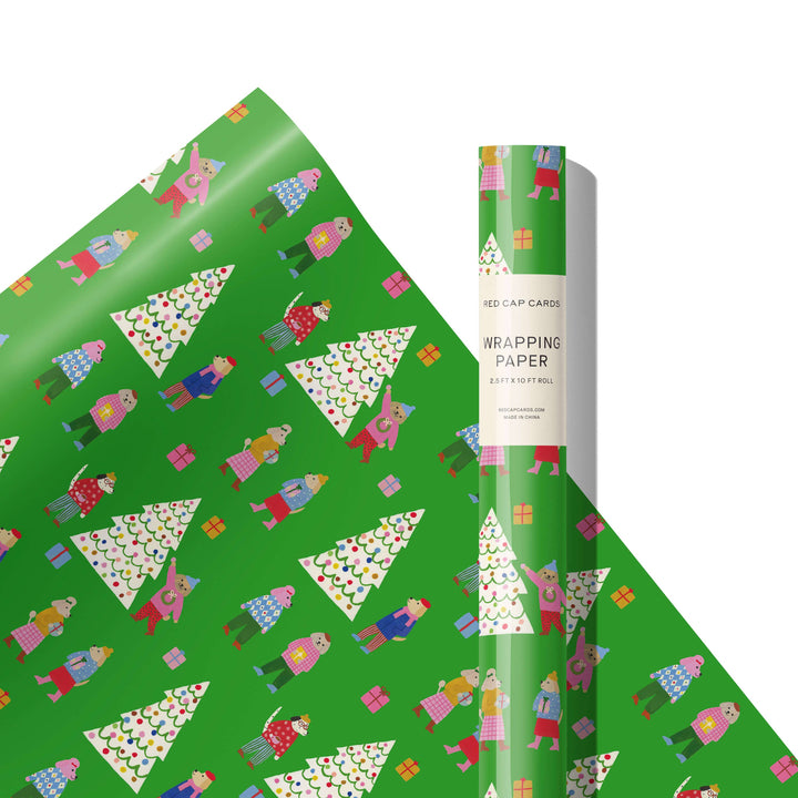 Tree Trimming Dogs Gift Wrap
