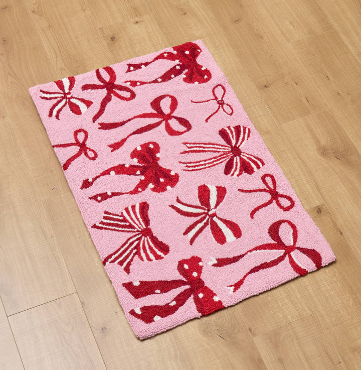 Holiday Bows Hook Rug