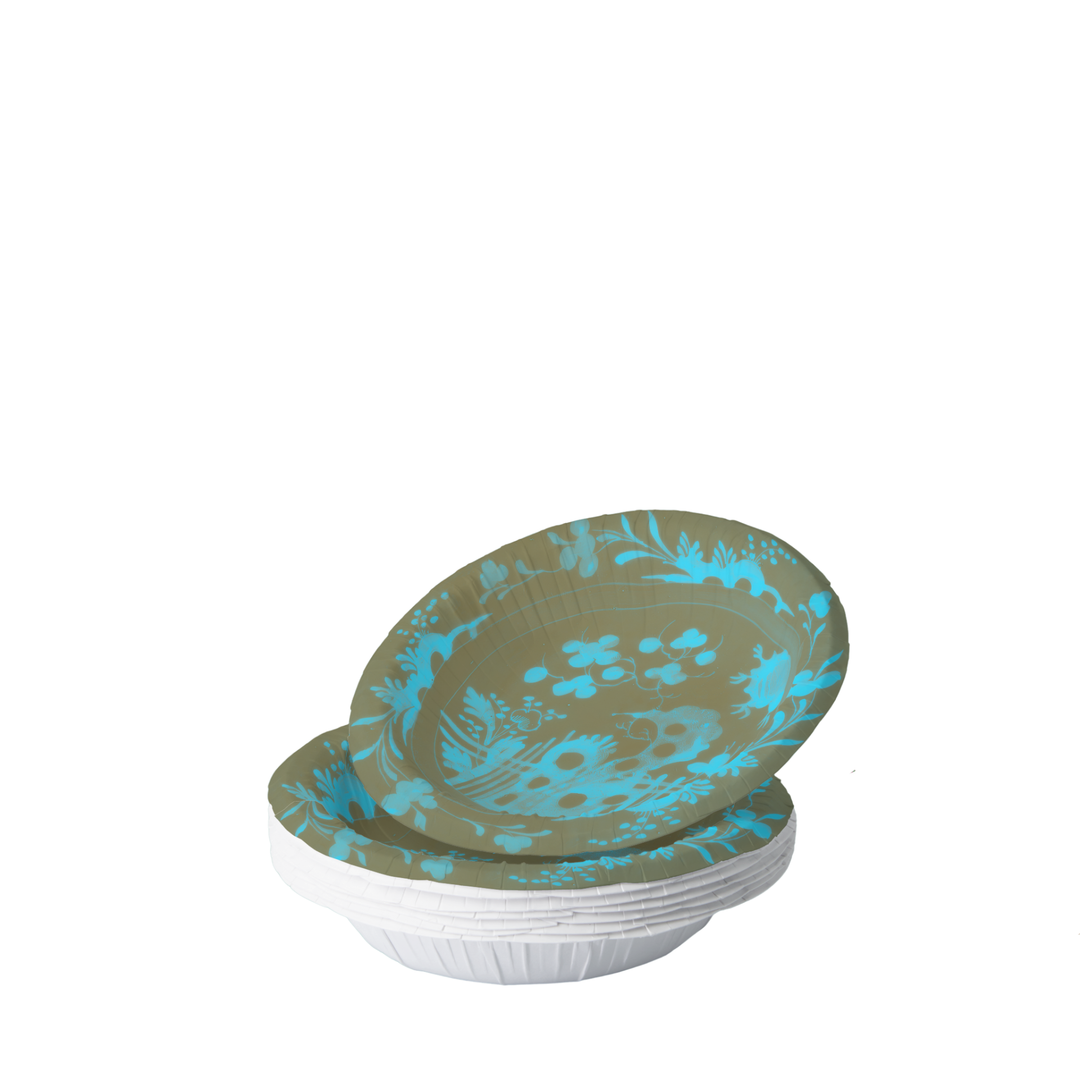 La Chinoiserie Teal Paper Plate