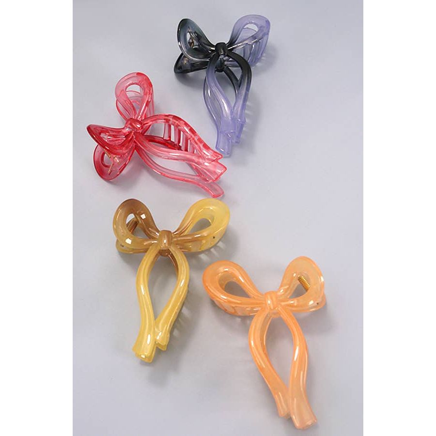 Red Matte Bow Clip