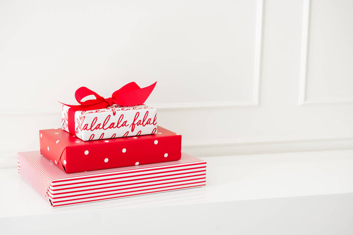 Red Scatter Dot Gift Wrap Rolls