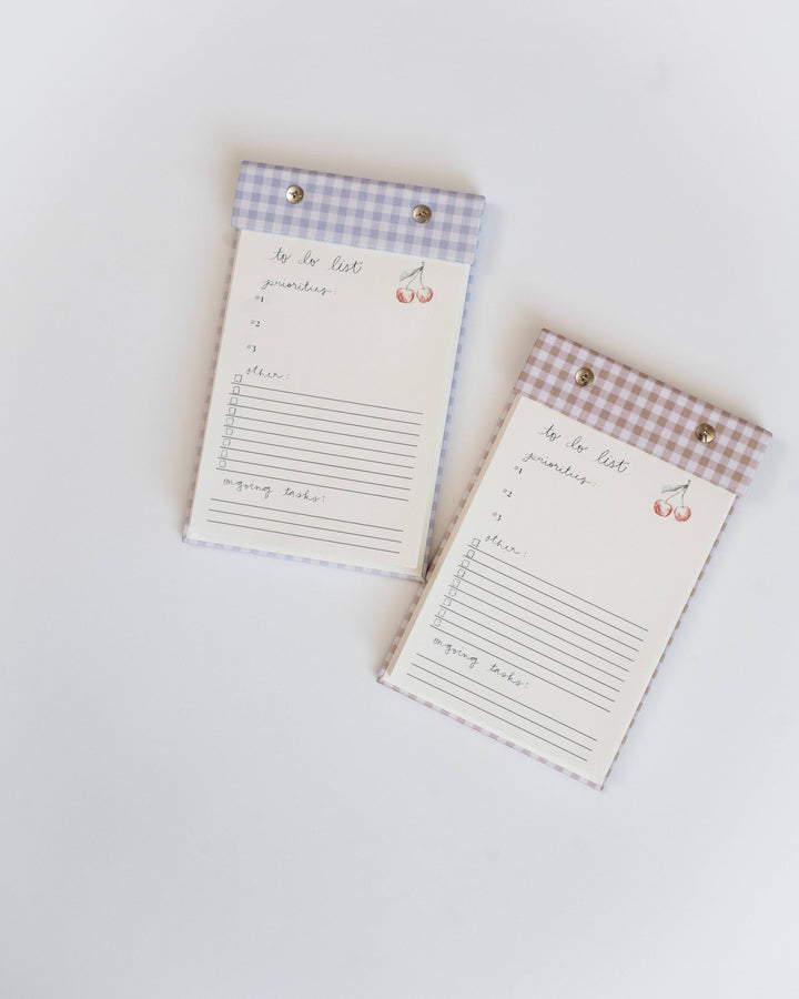 To-do List Notepad in French Blue Gingham