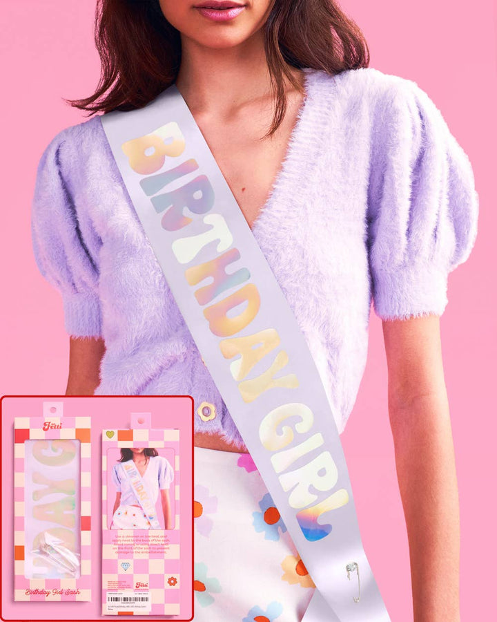 Birthday Girl Lavender Sash