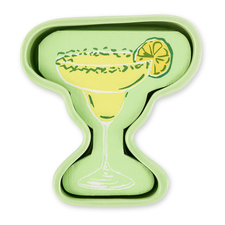 Margarita Cocktail Napkins in Holder