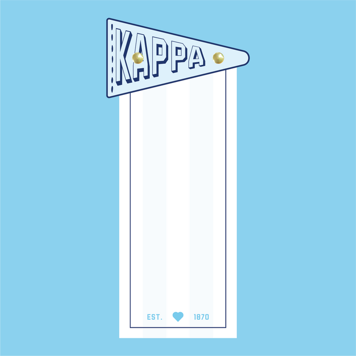 Pennant Flag Notepad: Alpha Omicron Pi
