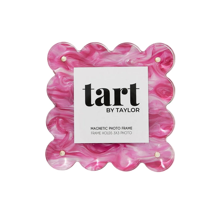 Pink Marbled Mini Acrylic Picture Frame