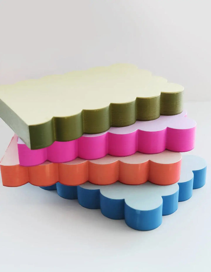 Aqua Scalloped Notepad