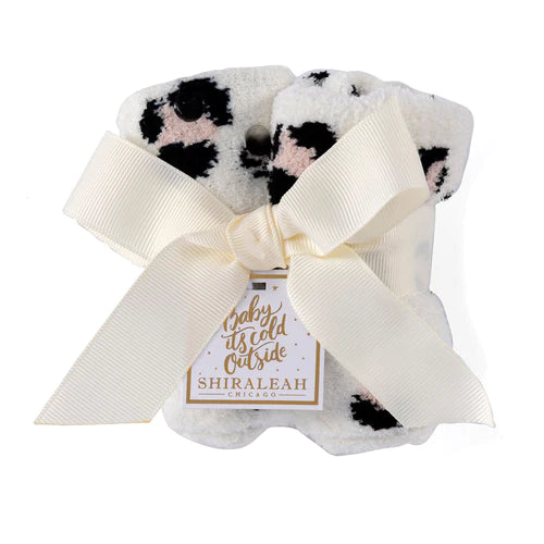 Ivory Leopard Plush Socks