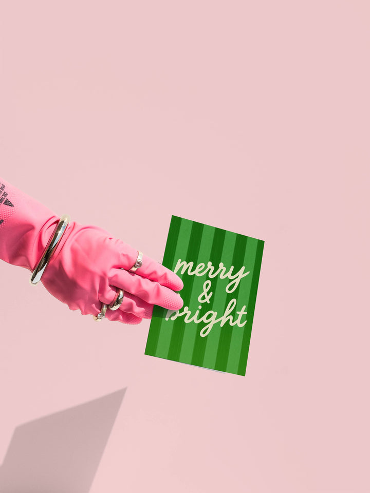 Green Merry and Bright Card