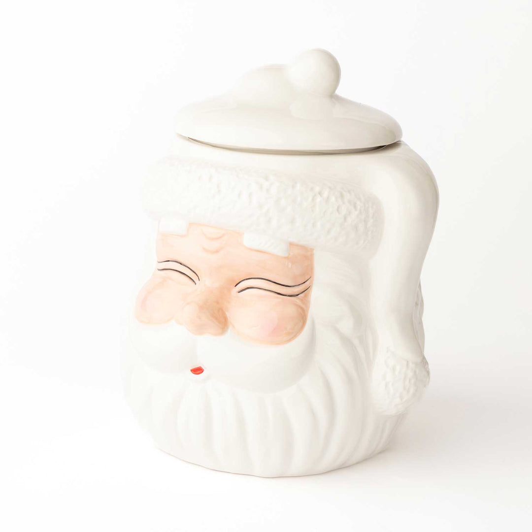 White Santa Cookie Jar
