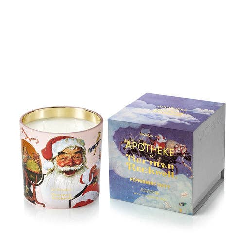 Norman Rockwell Peppermint Taffy 3-Wick Candle