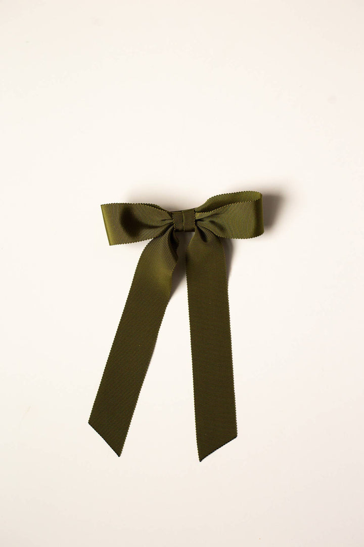 French Blue Grosgrain Bow Barrette
