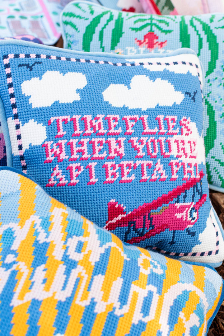 Sorority Needlepoint Pillow: Alpha Omicron Pi