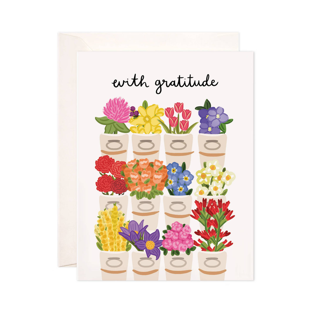 Flower Stand Gratitude Greeting Card