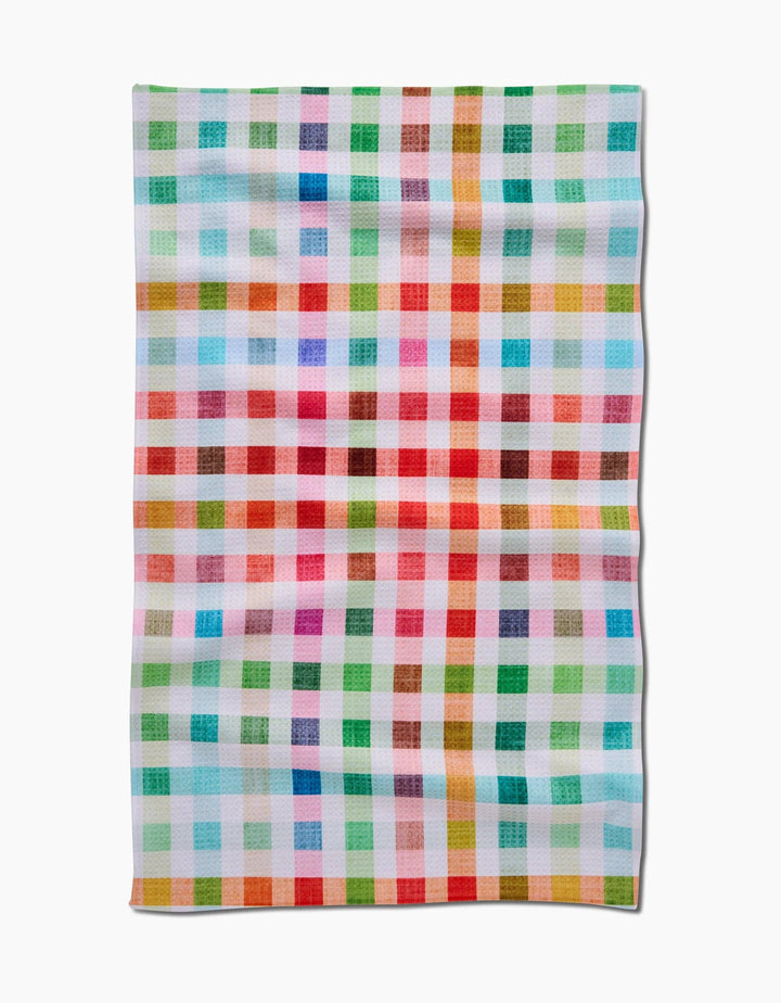 Woven Spring Plaid Tea Towel