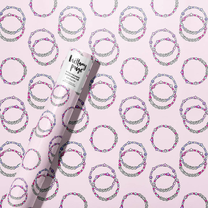 Birthday Friendship Bracelets Wrapping Paper Roll 