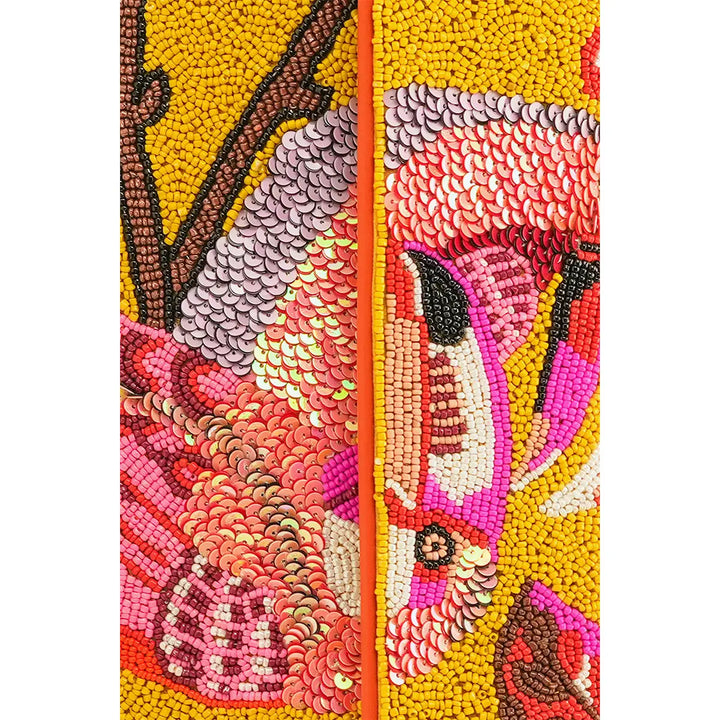 Tropical Toucan Handcrafted Beaded Shoulder Bag