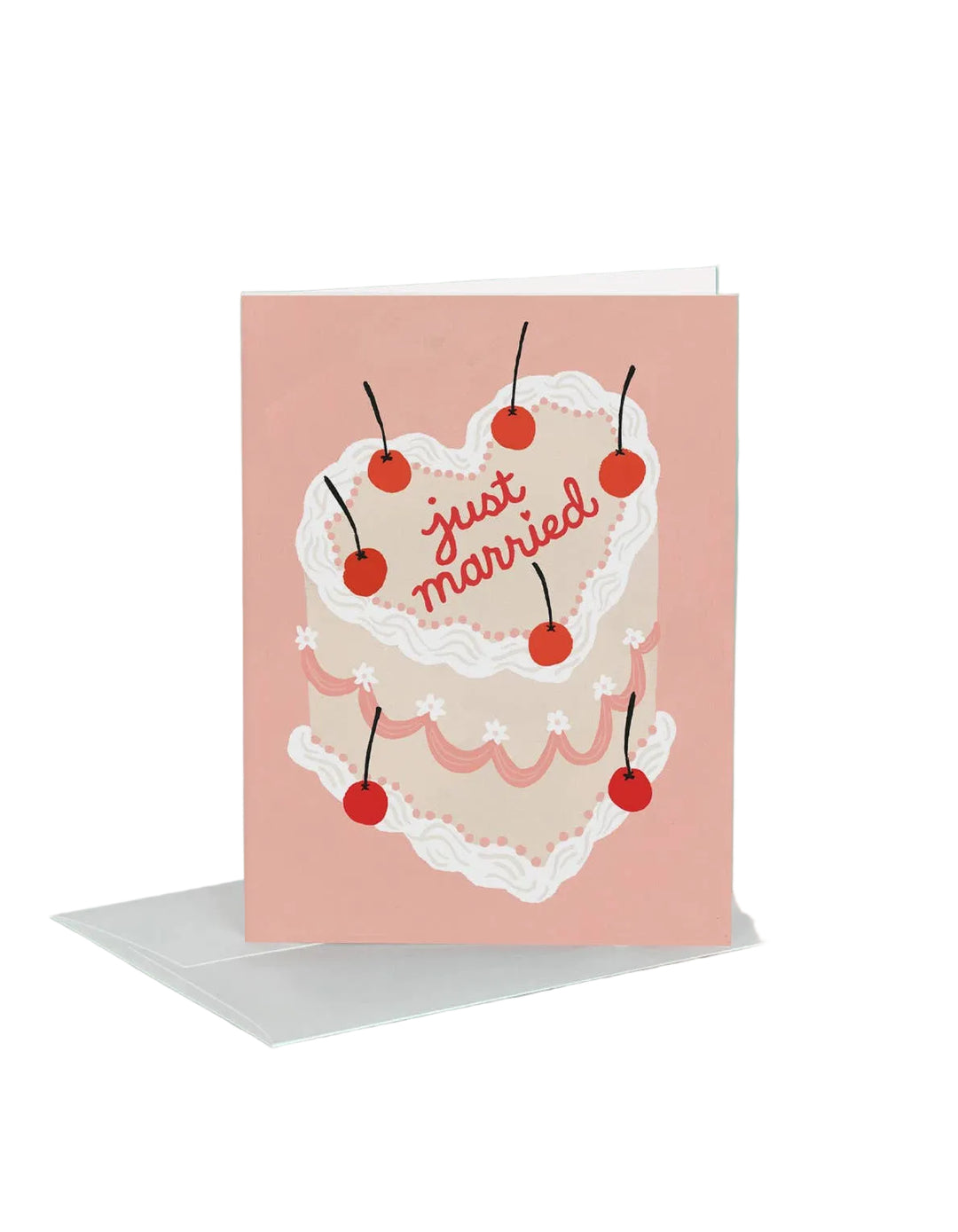 Cherry Wedding Cake Card