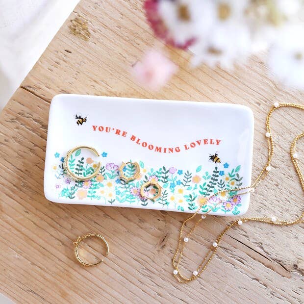 Floral Blooming Lovely Trinket Dish