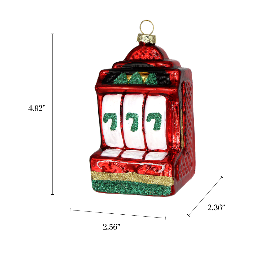 Slots Glass Holiday Ornament