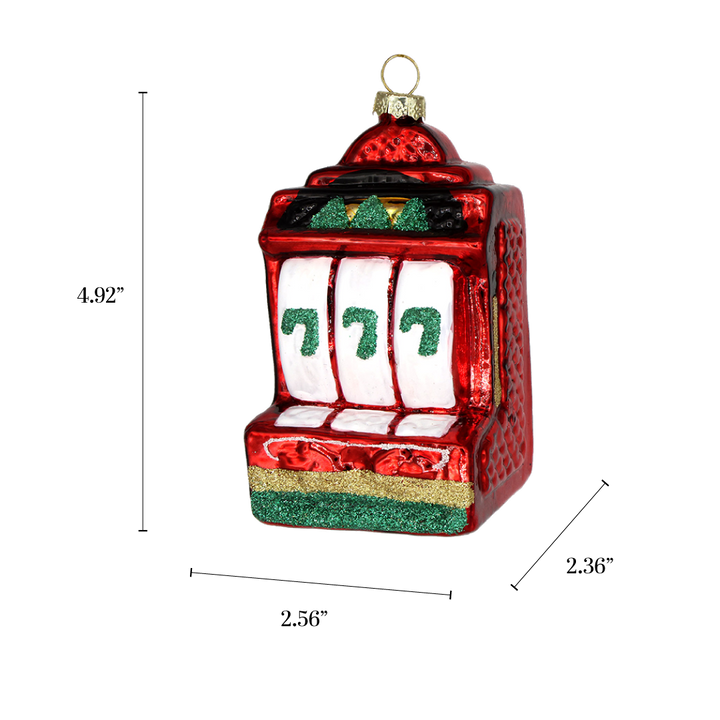 Slots Glass Holiday Ornament