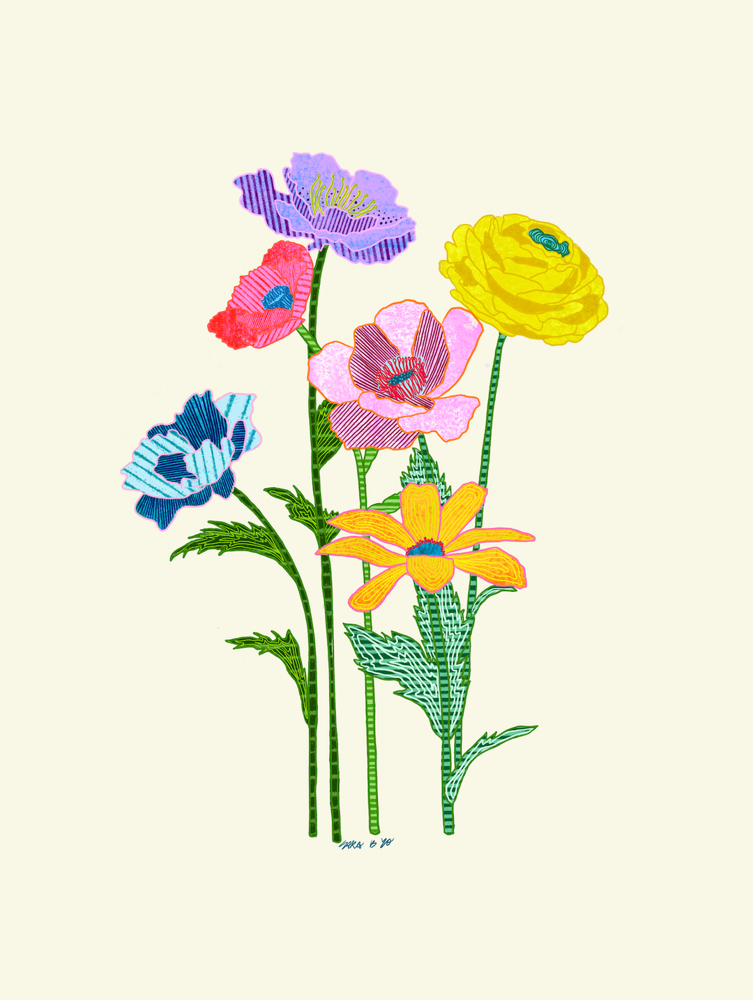 First Love Flowers Art Print: Small