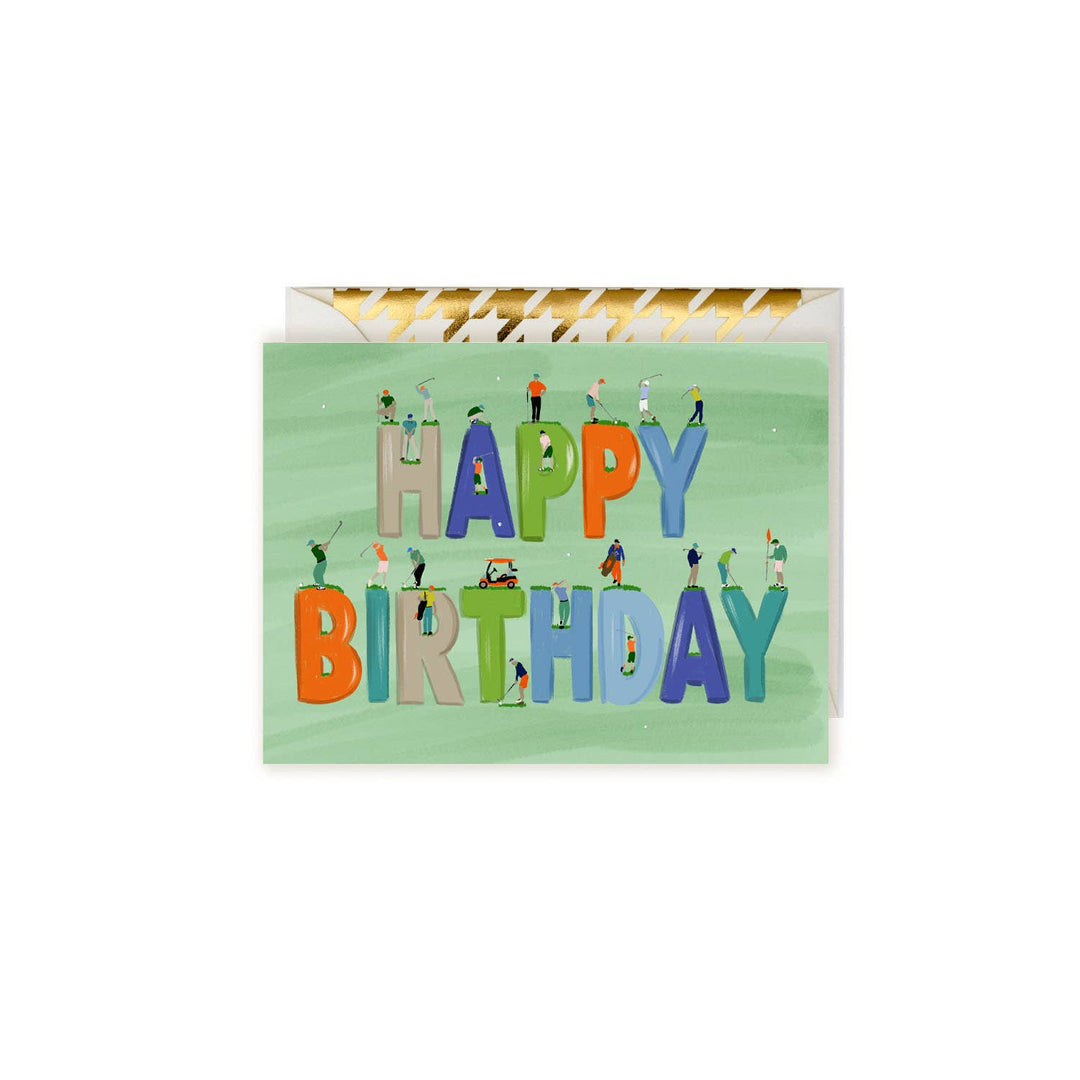 Happy Birthday Golfers Golf Card