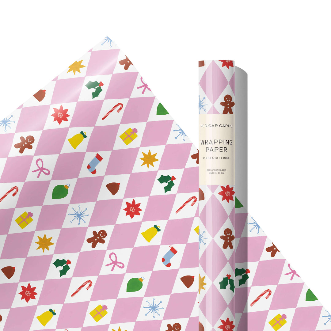 Pink Diamonds Gift Wrap