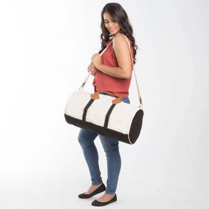 Navy Round Duffel