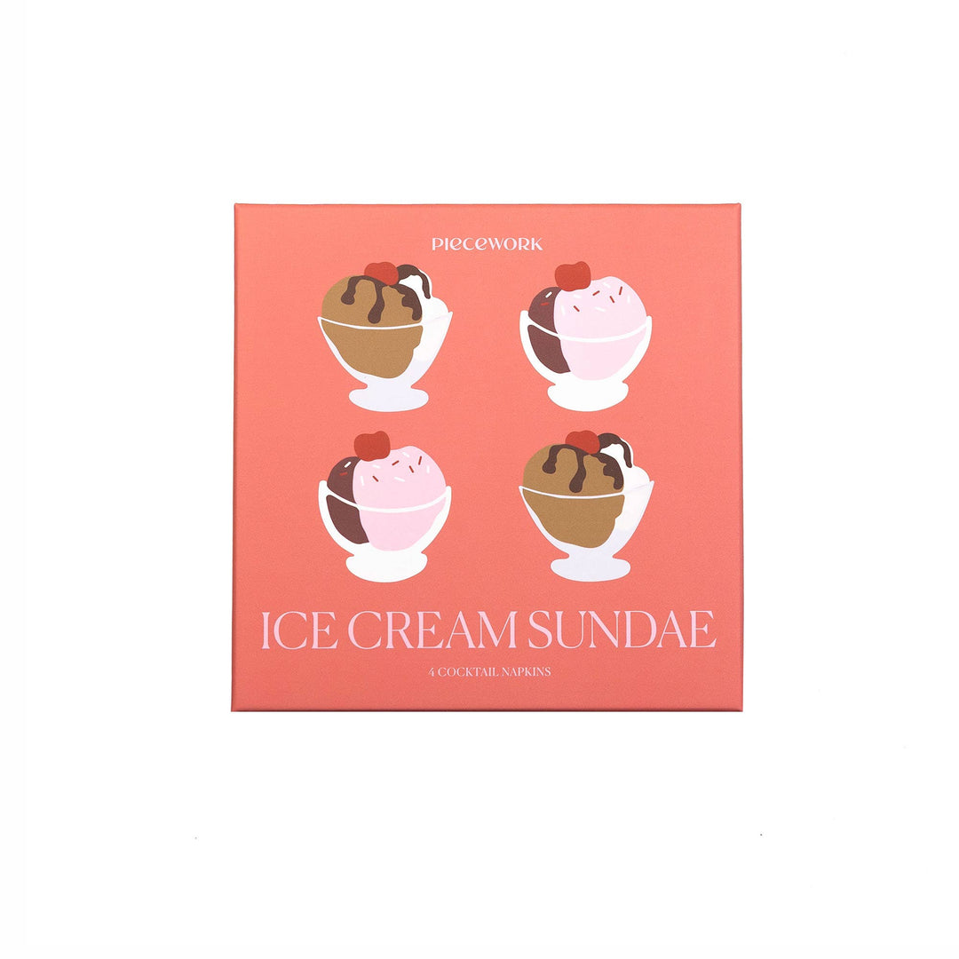 Ice cream Sundae Napkins - Set of 4
