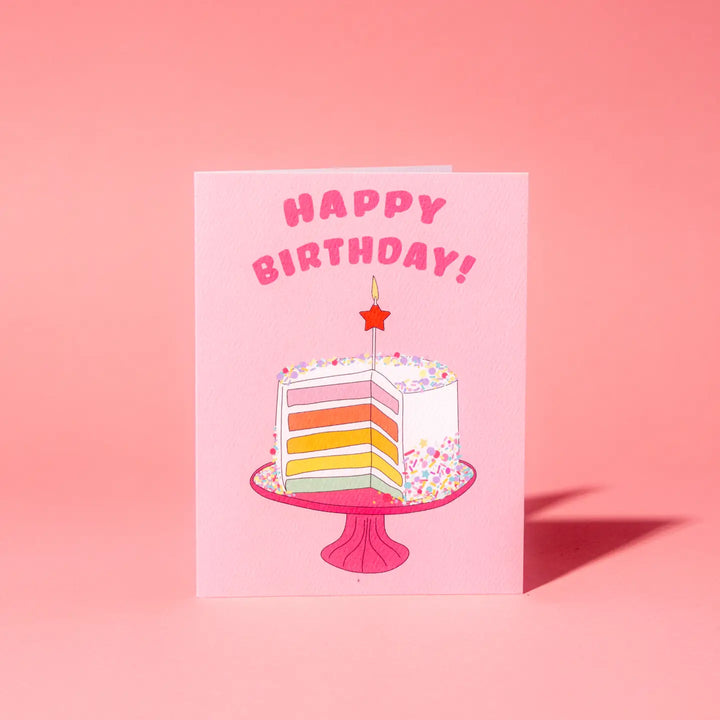 Birthday Rainbow Cake Card