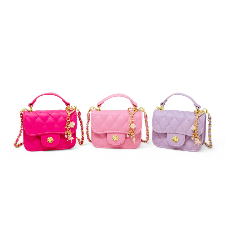 Pink Tiny Quilted Ballet Charm Handbag