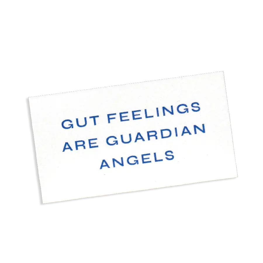 Gut Feelings Are Guardian Angels Sticker