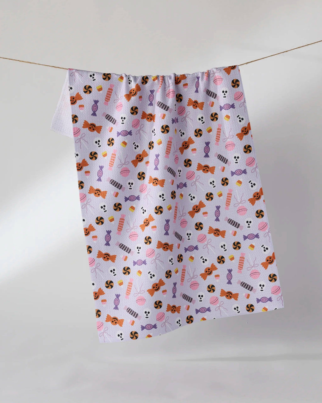 Spooky Sweets Tea Towel: Black