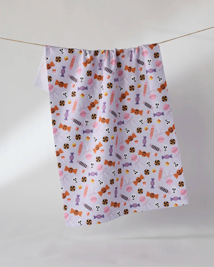 Spooky Sweets Tea Towel: Black