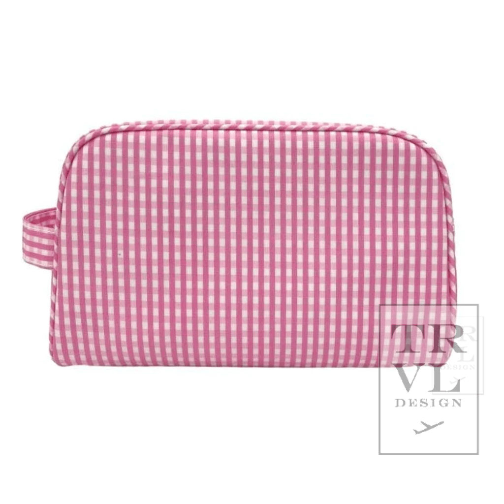 Stowaway Toiletry Bag Gingham Pink