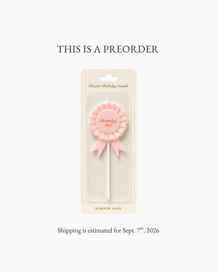 Birthday Girl Rosette Candle
