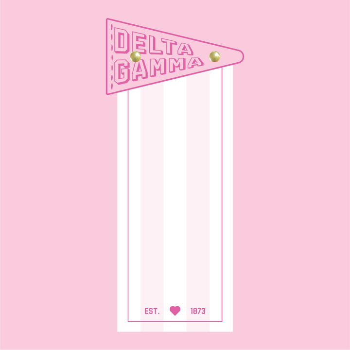 Pennant Flag Notepad: Kappa Kappa Gamma