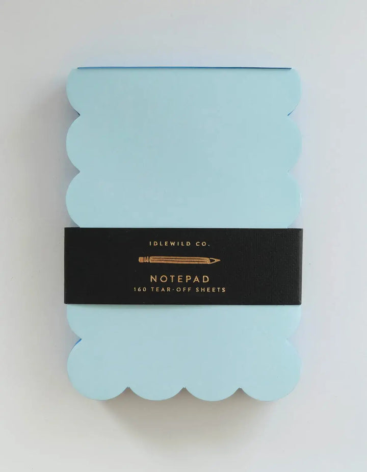 Aqua Scalloped Notepad