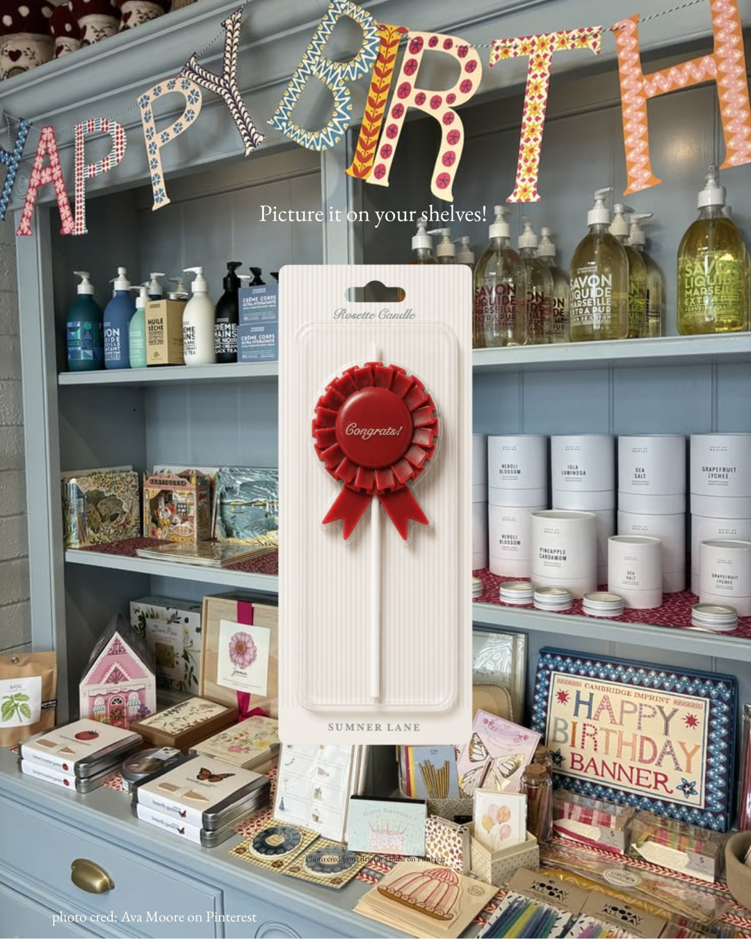 Congrats Rosette Candle