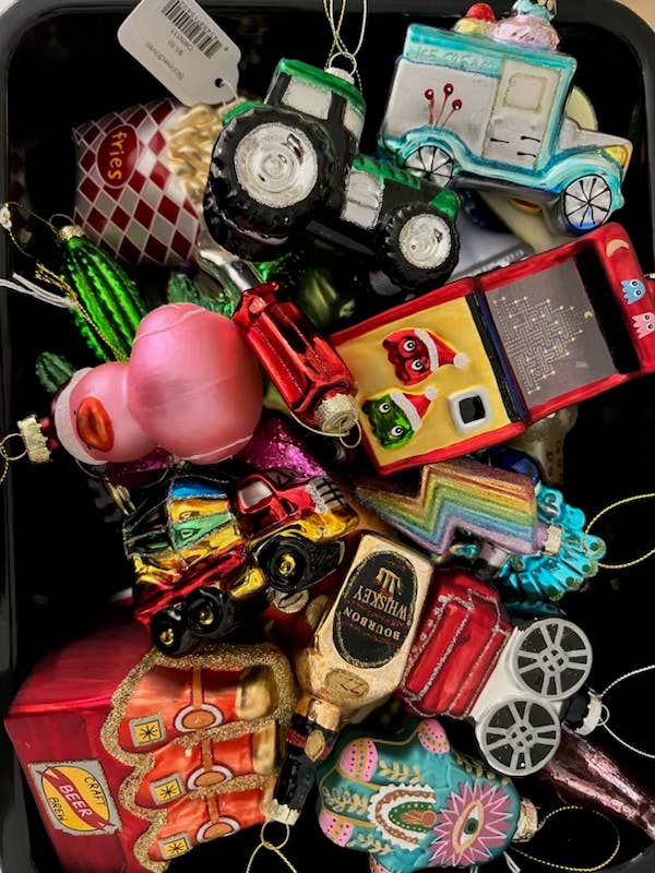 Slots Glass Holiday Ornament