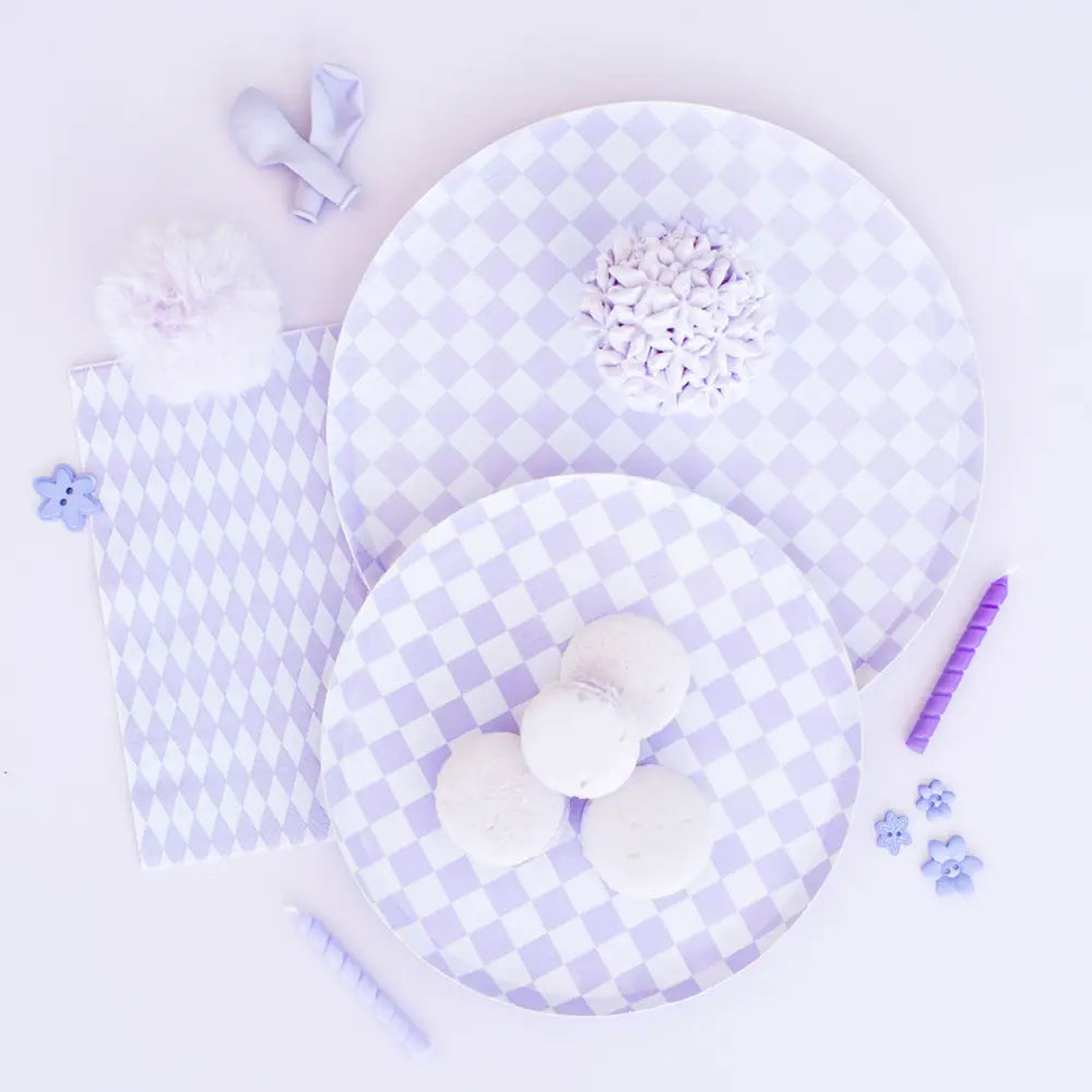 Check It! Purple Posse Dinner Plates