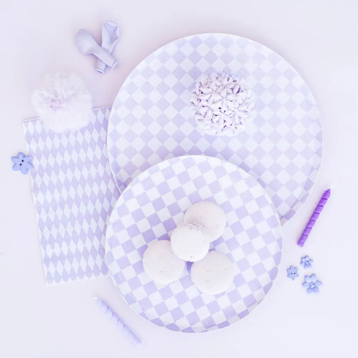 Check It! Purple Posse Dinner Plates