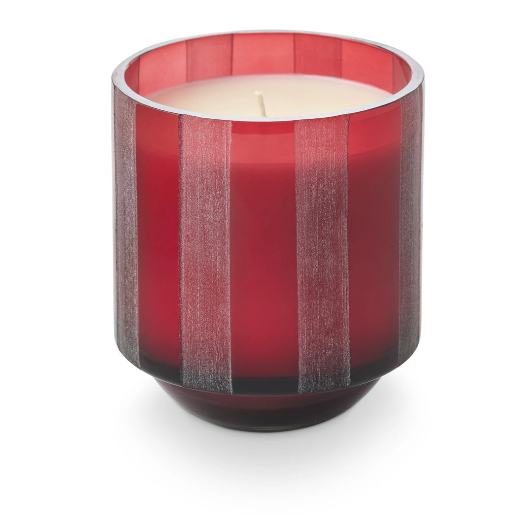Cranberry Currant Striped Candle